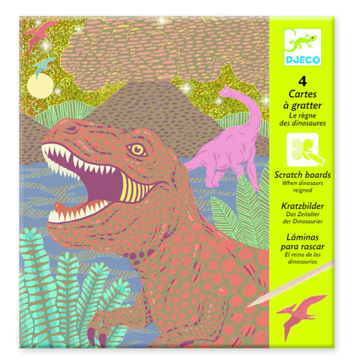 Bilder zum Auskratzen Dinosaurier von Djeco - pilzessono.shop - zauberhafte Kinderdinge