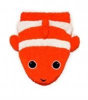 BIO Waschlappen klein Clownfisch klein (BIO) - pilzessono.shop - zauberhafte Kinderdinge