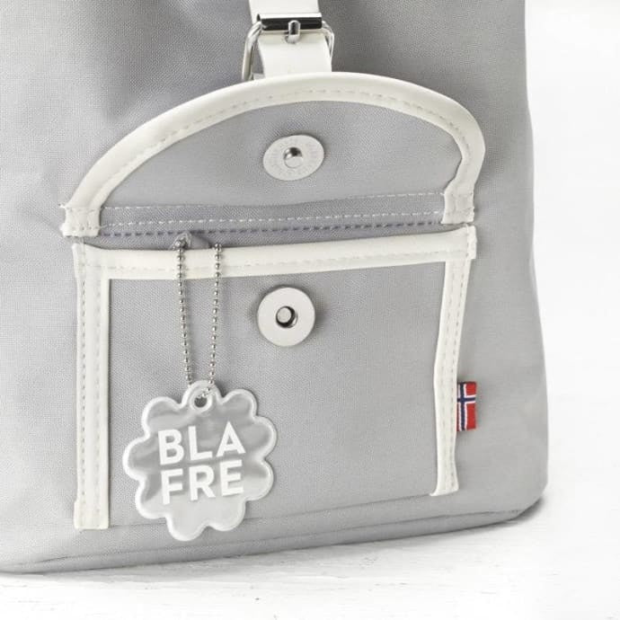 Blafre Kinderrucksack grau im Retro Design - pilzessono.shop - zauberhafte Kinderdinge