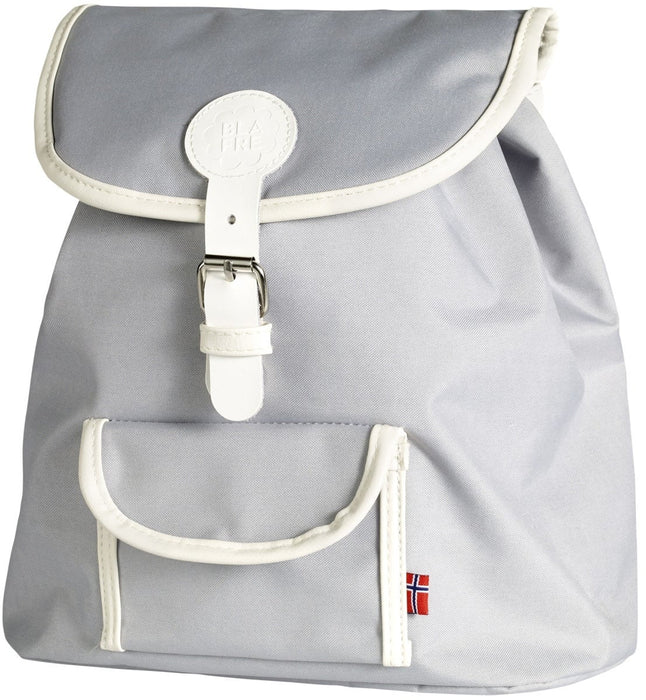 Blafre Kinderrucksack grau im Retro Design - pilzessono.shop - zauberhafte Kinderdinge