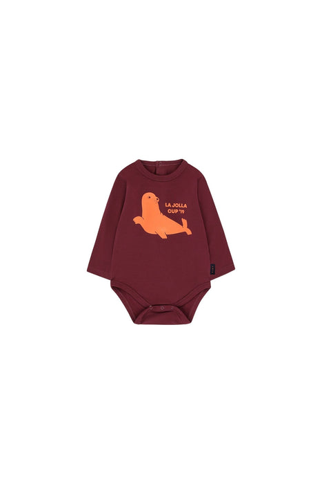 Body in aubergine/coral - pilzessono.shop - zauberhafte Kinderdinge