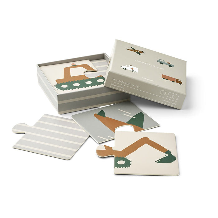⋙ Brett Puzzle Beginner | Vehicles dove blue Mix von Liewood ♥ - pilzessono.shop