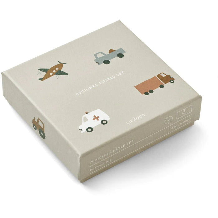 ⋙ Brett Puzzle Beginner | Vehicles dove blue Mix von Liewood ♥ - pilzessono.shop