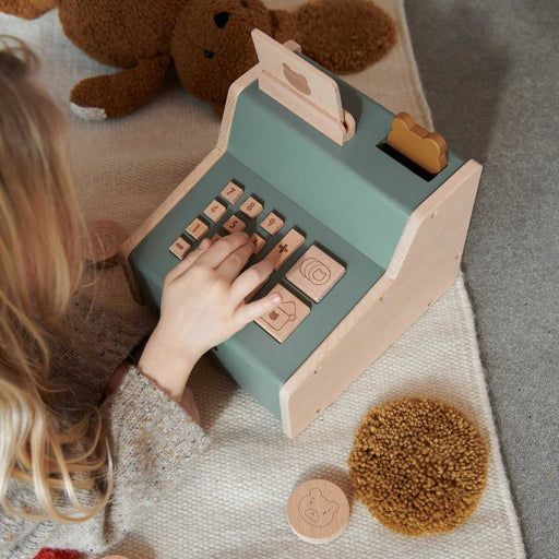 Buck Kasse in faune green / golden caramel - pilzessono.shop - zauberhafte Kinderdinge