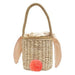 Bunny Woven Straw Bag Gingham von Meri Meri - pilzessono.shop