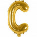 C Folienballon gold Buchstabe - pilzessono.shop - zauberhafte Kinderdinge