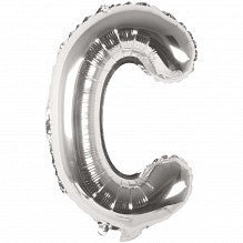 C Folienballon silber Buchstabe - pilzessono.shop - zauberhafte Kinderdinge
