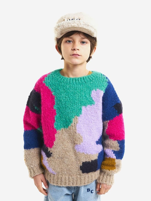 Color Stains intarsia jumper von Bobo Choses - pilzessono.shop - zauberhafte Kinderdinge
