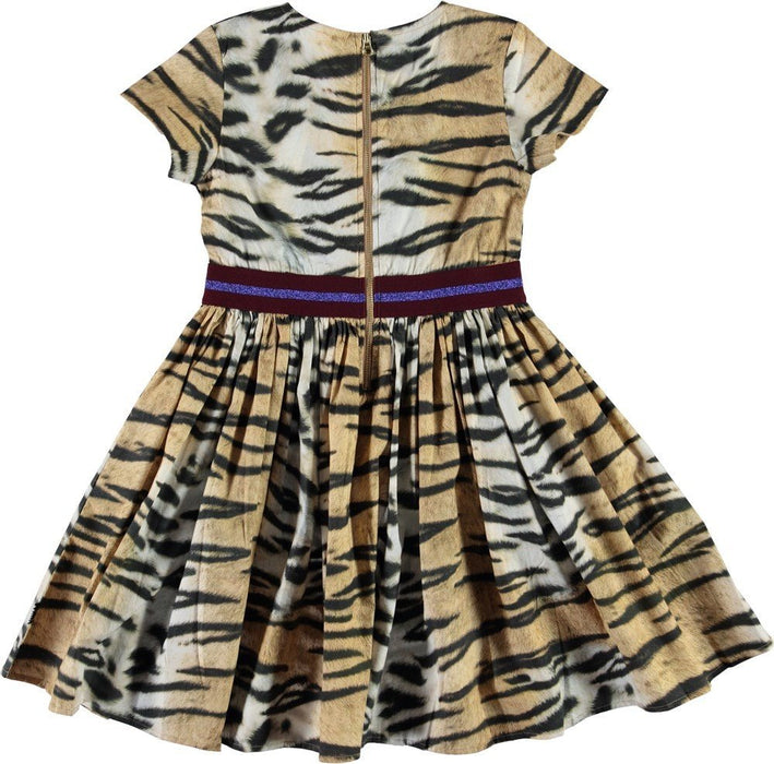 cooles Kleid "Candy" in wild Tiger woven von MOLO ♥ - pilzessono.shop - zauberhafte Kinderdinge