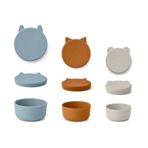 Corgan Snack Box 3er-Pack in blau multi mix von Liewood - pilzessono.shop - zauberhafte Kinderdinge