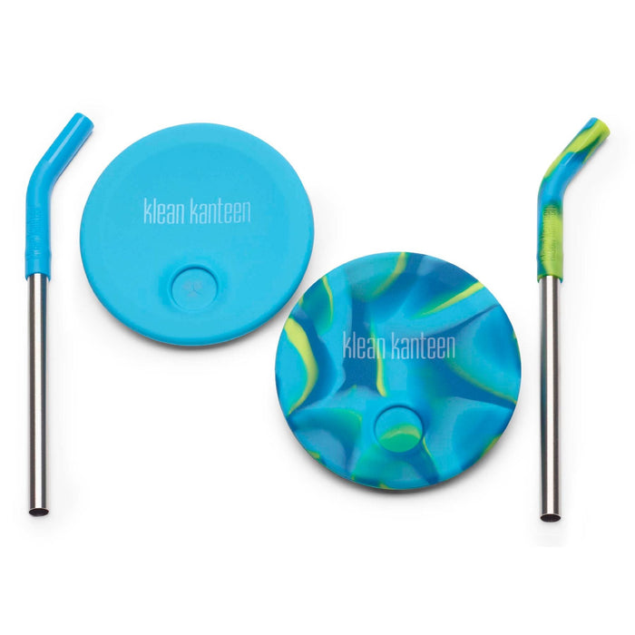 Deckel mit Trinkhalm für Kid Cup und Pint Cup 296ml 2er Pack von Klean Kanteen - pilzessono.shop