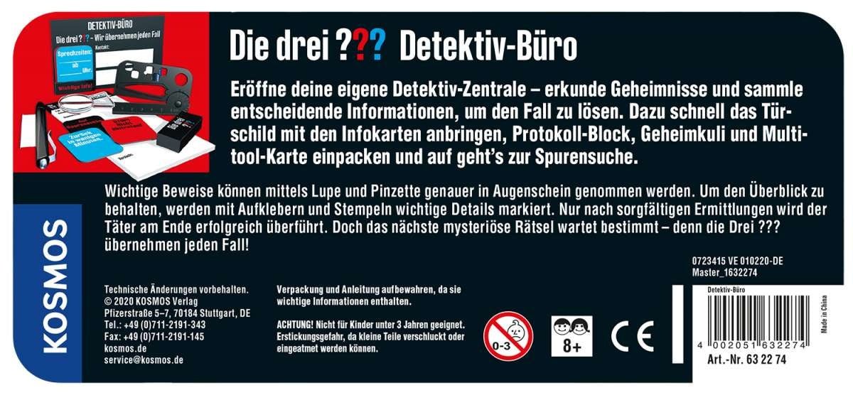 ⋙ Die drei ??? Detektiv-Büro von Kosmos ♥ - pilzessono.shop - zauberhafte Kinderdinge