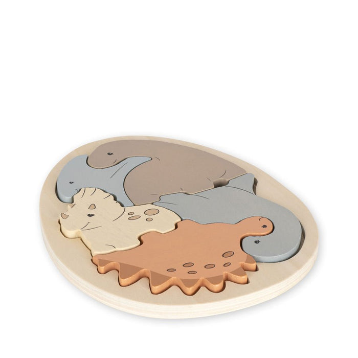 ♡ Dinosaurier-Holzei-Puzzle - Multi von Konges Slojd - pilzessono.shop - zauberhafte Kinderdinge