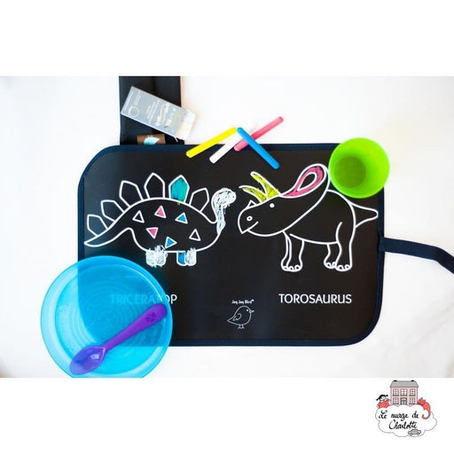 Dinosaurier Placemat zum Bemalen - pilzessono.shop - zauberhafte Kinderdinge