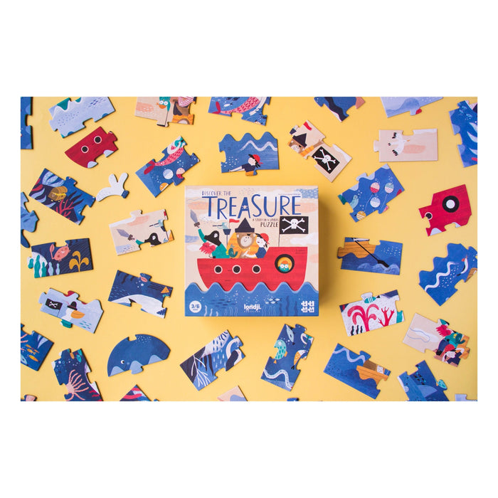 Discover the treasure - 4 Puzzle in 1 - pilzessono.shop - zauberhafte Kinderdinge