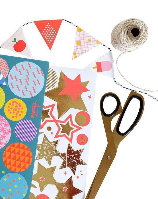 DIY Girlande bunt von Engel - pilzessono.shop - zauberhafte Kinderdinge