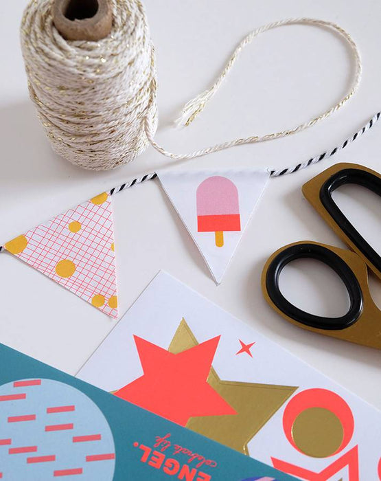 DIY Girlande bunt von Engel - pilzessono.shop - zauberhafte Kinderdinge