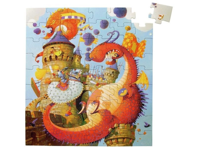 Djeco Puzzle Vaillant & der Drache - pilzessono.shop - zauberhafte Kinderdinge