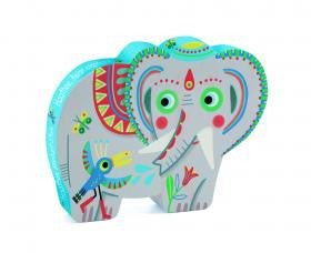 Djeco Silhouetten-Puzzle Elefant bei Pilzessin - pilzessono.shop - zauberhafte Kinderdinge