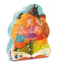 Djeco Silhuetten-Puzzle Die 3 kleinen Schweinchen bei Pilzessin - pilzessono.shop - zauberhafte Kinderdinge
