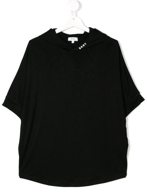DKNY Tee - Shirt schwarz mit Kapuze - pilzessono.shop - zauberhafte Kinderdinge