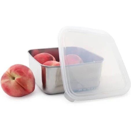 Edelstahl Jausendose quadratisch - pilzessono.shop - zauberhafte Kinderdinge