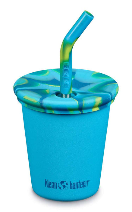 Edelstahl Trinkbecher Kid Cup 296ml mit Deckel und Trinkhalm von Klean Kanteen - pilzessono.shop