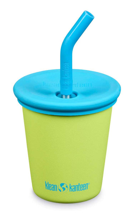 Edelstahl Trinkbecher Kid Cup 296ml mit Deckel und Trinkhalm von Klean Kanteen - pilzessono.shop