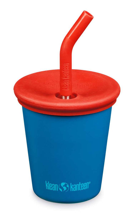 Edelstahl Trinkbecher Kid Cup 296ml mit Deckel und Trinkhalm von Klean Kanteen - pilzessono.shop