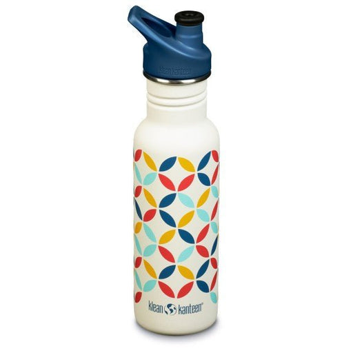 Edelstahl Trinkflasche 532ml Retro Dot von Klean Kanteen ♡ - pilzessono.shop - zauberhafte Kinderdinge