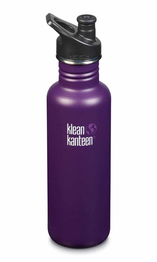 Edelstahl Trinkflasche in plum mit 800ml - pilzessono.shop