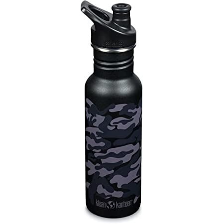 Edelstahlflasche Black Camo Classic Narrow von Klean Kanteen - pilzessono.shop - zauberhafte Kinderdinge
