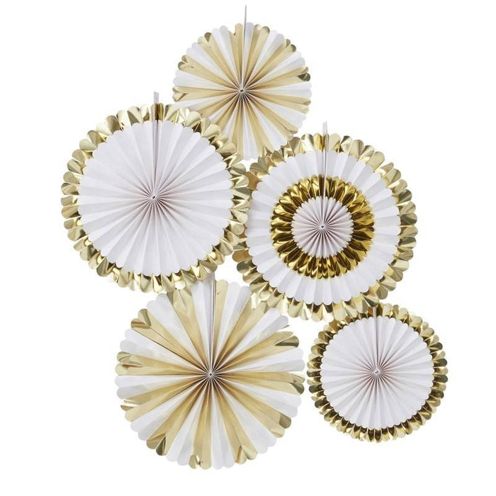 Edle Fächerdekoration in Gold - pilzessono.shop - zauberhafte Kinderdinge