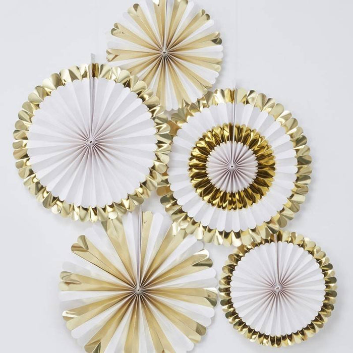 Edle Fächerdekoration in Gold - pilzessono.shop - zauberhafte Kinderdinge