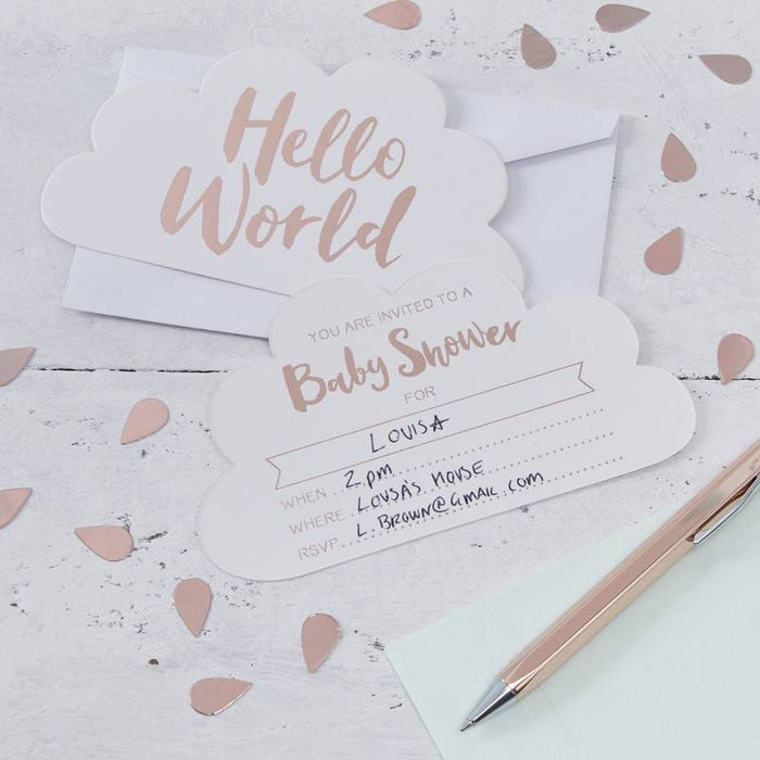 Einladungen fuer die Baby-Shower - pilzessono.shop - zauberhafte Kinderdinge