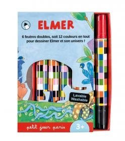 ⋙ Elmer 6 Stück Doppelseitige Filzstifte ♥ Petit Jour - pilzessono.shop - zauberhafte Kinderdinge