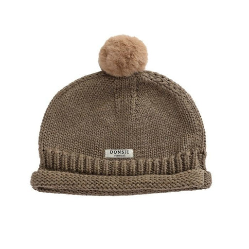 entzückende Haube MACKLE in Braun Melange von Donsje ♡ - pilzessono.shop - zauberhafte Kinderdinge