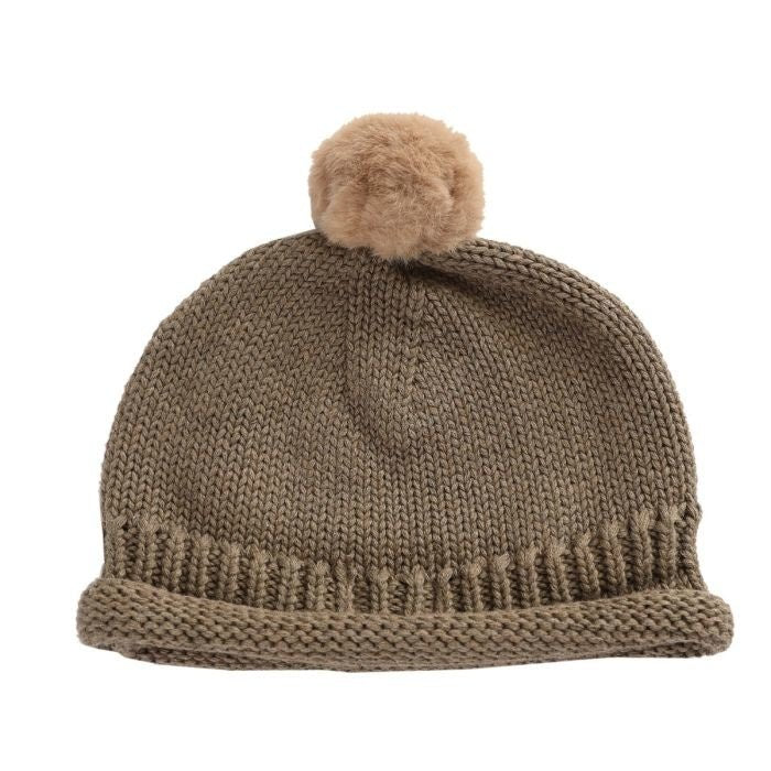 entzückende Haube MACKLE in Braun Melange von Donsje ♡ - pilzessono.shop - zauberhafte Kinderdinge