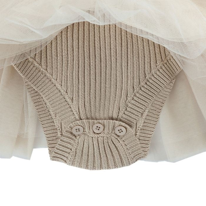 entzückendes Kleid JUNA in beige von Donsje ♡ - pilzessono.shop - zauberhafte Kinderdinge