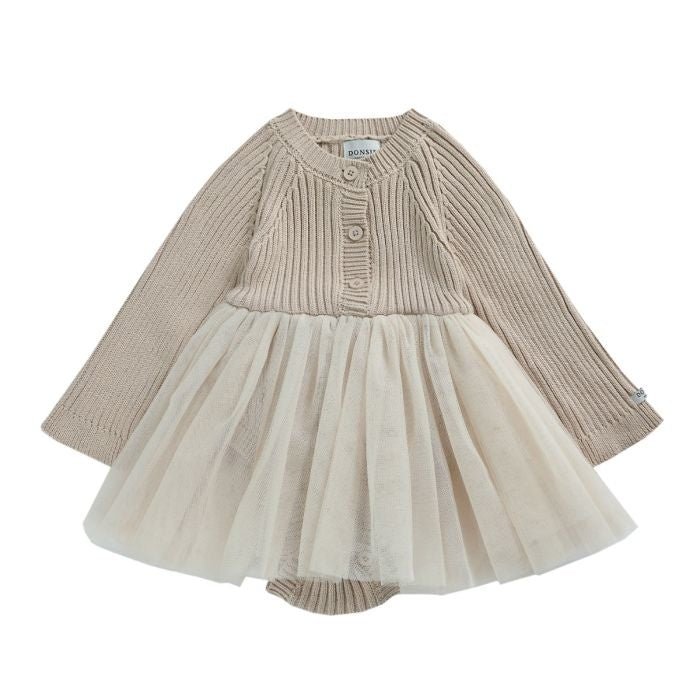 entzückendes Kleid JUNA in beige von Donsje ♡ - pilzessono.shop - zauberhafte Kinderdinge