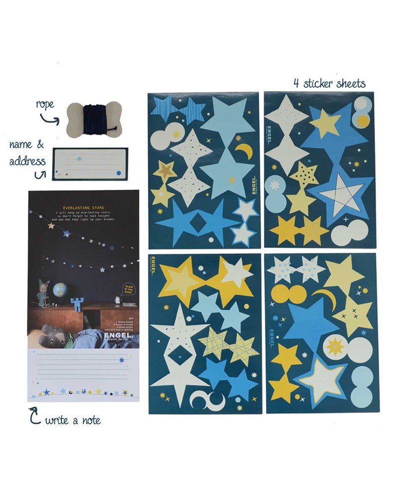 Everlasting Star Garland GLOW IN THE DARK - pilzessono.shop - zauberhafte Kinderdinge