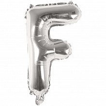 F Folienballon silber Buchstabe - pilzessono.shop - zauberhafte Kinderdinge