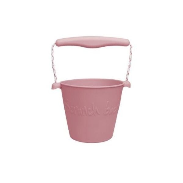 Faltbarer Silikonkübel in rose - pilzessono.shop - zauberhafte Kinderdinge