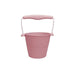 Faltbarer Silikonkübel in rose - pilzessono.shop - zauberhafte Kinderdinge