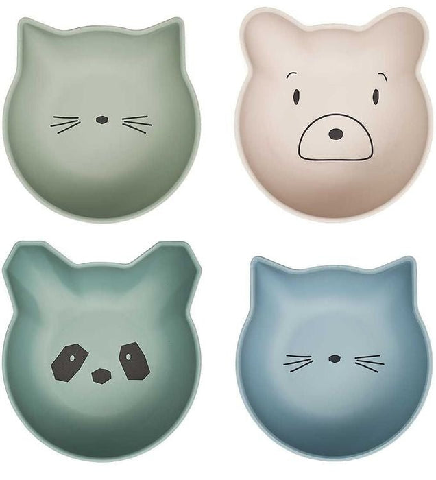 Filiz snack bowl 4-Pack Classic / Dusty mint multi mix - pilzessono.shop - zauberhafte Kinderdinge