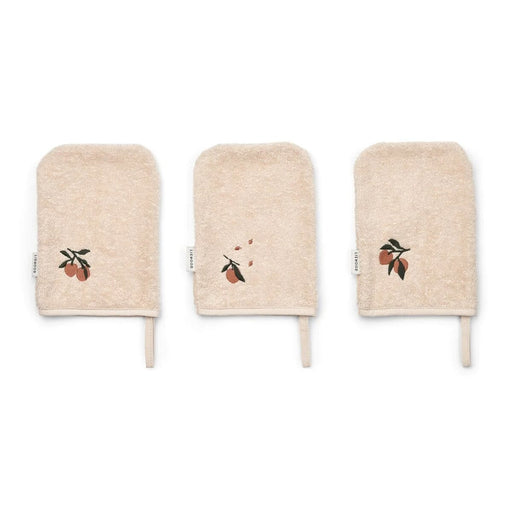 Francisco Washcloth 3-Pack Peach / Sea shell - pilzessono.shop - zauberhafte Kinderdinge
