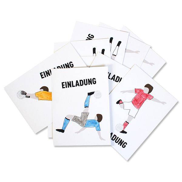 Fußball Einladungskarten von Ava & Yves bei Pilzessin - pilzessono.shop
