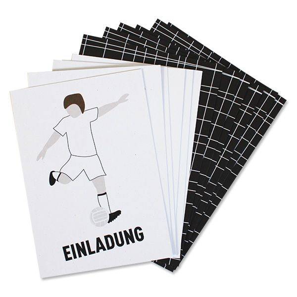 Fußball Einladungskarten von Ava & Yves bei Pilzessin - pilzessono.shop