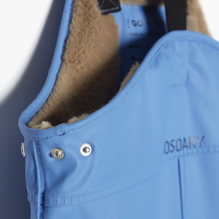 gefütterte Latzhose PRINCE OF FOXES in blau von GOSOAKY ♥ - pilzessono.shop - zauberhafte Kinderdinge
