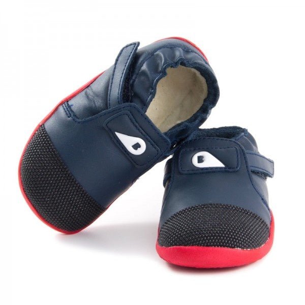gefütterter Lauflernschuh in blau von Bobux - pilzessono.shop - zauberhafte Kinderdinge